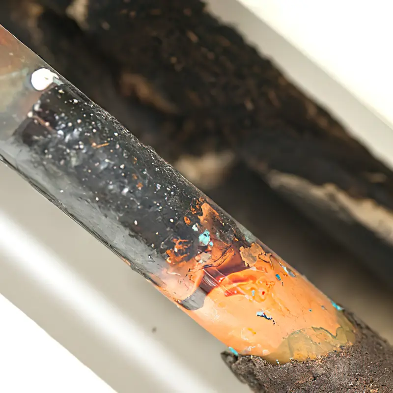 rusted residential gas line